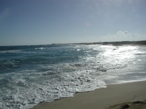 waves on a beach